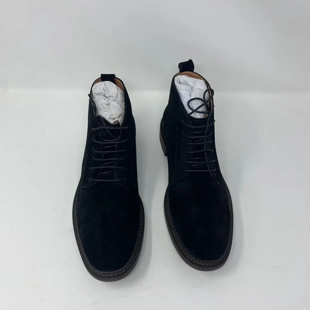 Vintage Foundry Co. Otto VF1541 Chukka Boots Men 8.5 Black Leather Lace Up S0677